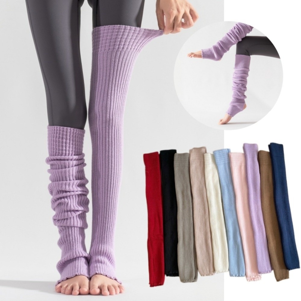 Pilates Yoga Footwear - Dagelijkse kniehoge ballet beenwarmers effen kleur