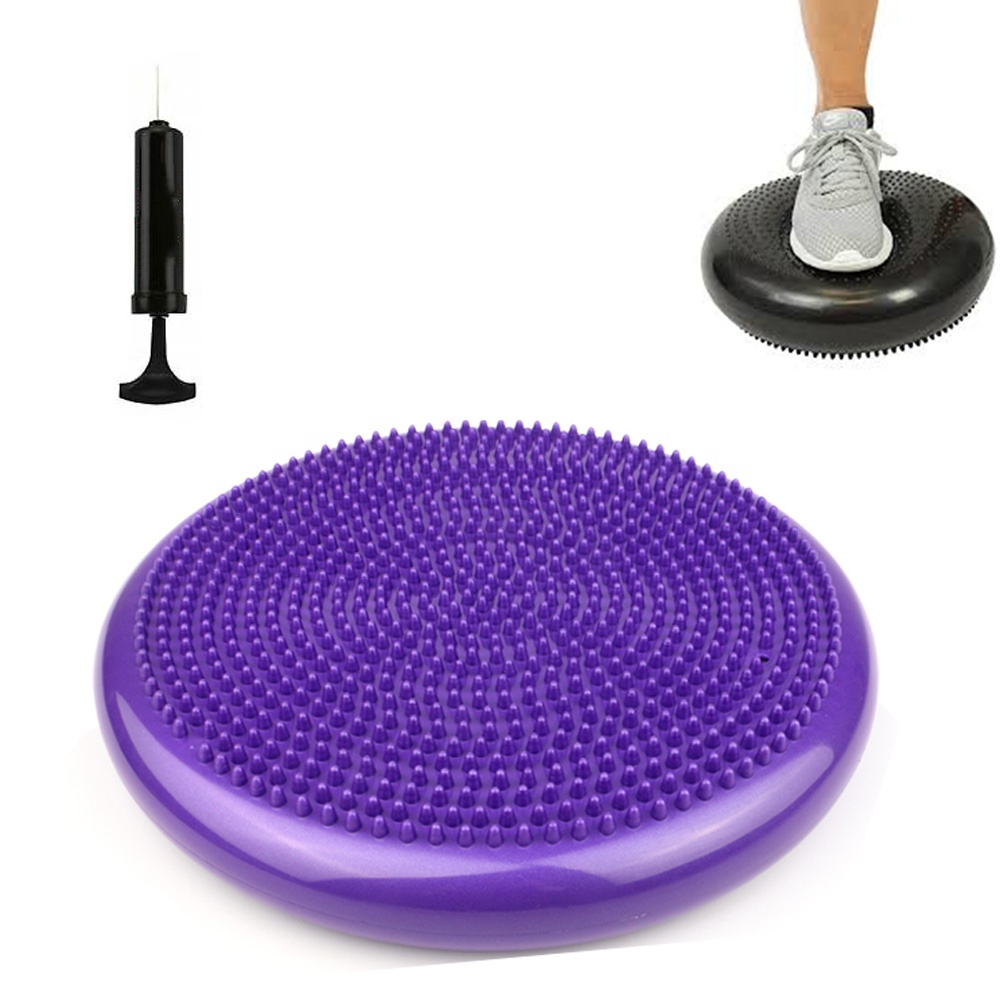 Exercise Disc Inflatable - Opblaasbaar yoga-pilates balanskussen met gaten, PVC