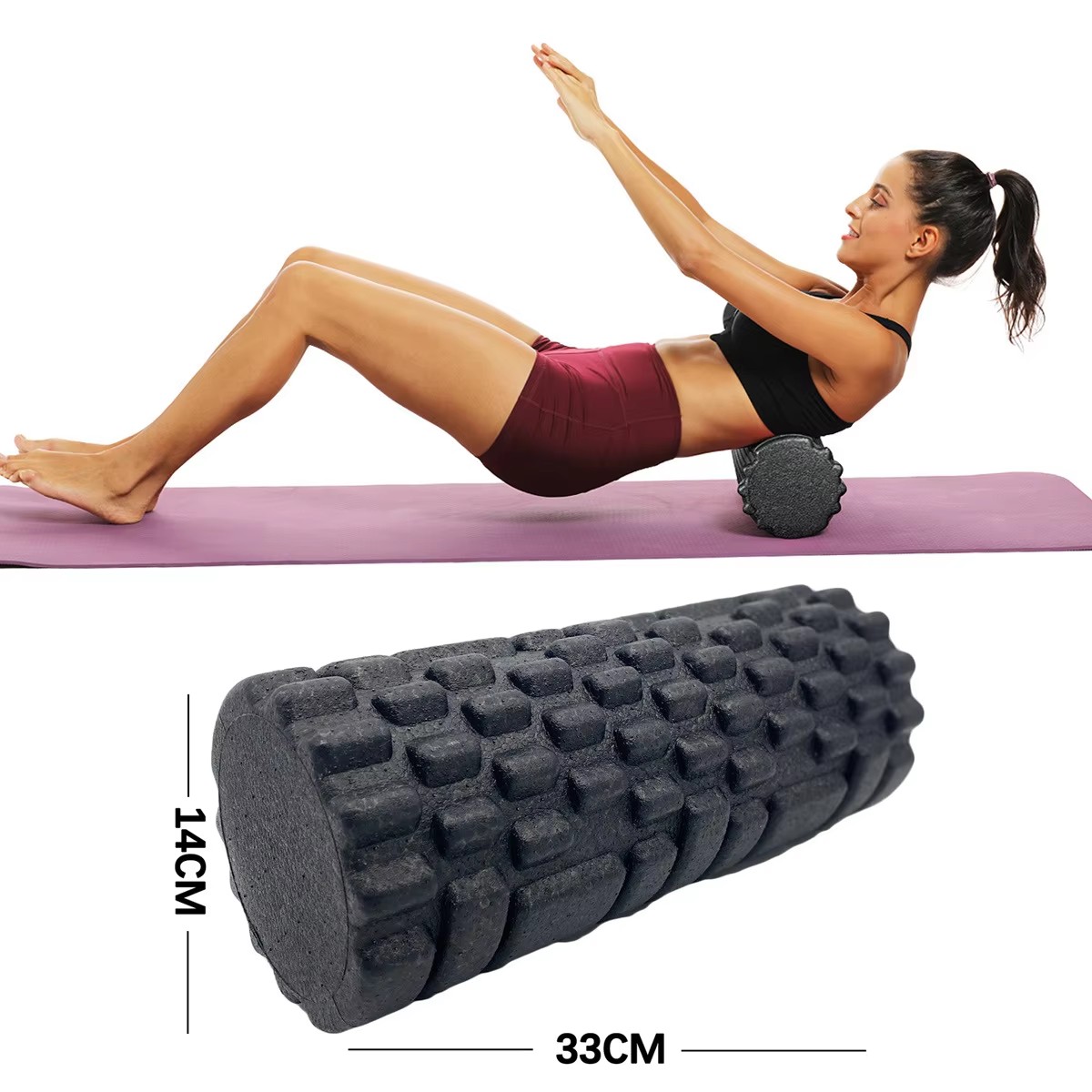Pilates Yoga Home - 30/33 cm Fitness Foam Roller Yoga