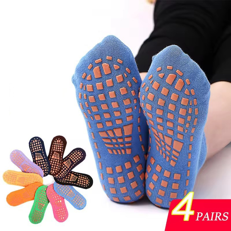 Pilates Yoga Footwear - 4-paar yogasokken van puur katoen Fitness