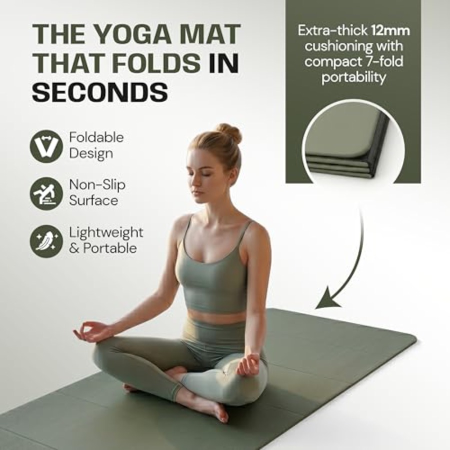 Opvouwbare yogamat voor yoga,  - Pilates Yoga Hiit recensie en prijs